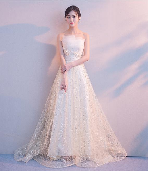Váy Dạ Hội VD018  TRẮNG  Thanh An Dress